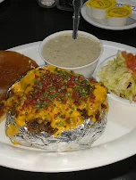 Chicken Fried Steak Stuffed Baked Potato